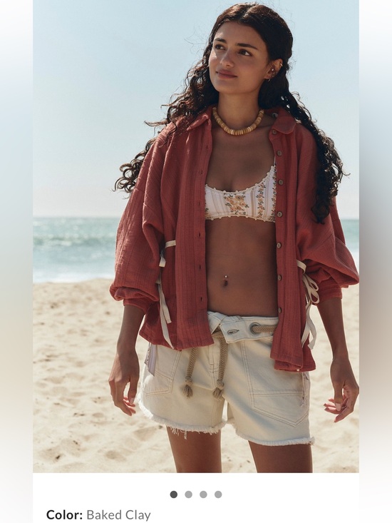 Free People Tops - Free People Ansley Shirt  in Baked Clay